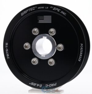 4.25" 8 Rib ZPE GripTec® 2pc ProCharger Standard L3 Black Pulley & Hub Kit